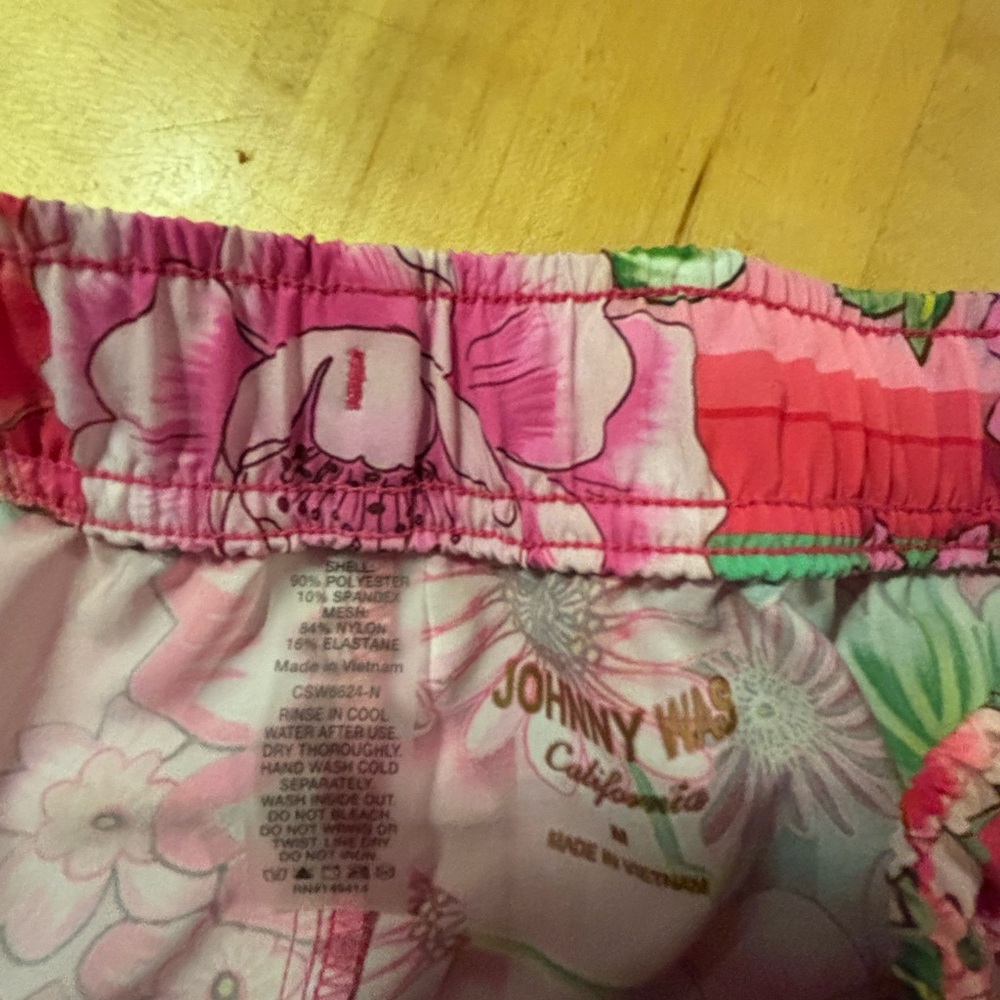 Johnny Was Pink Floral Swimwear - Picture 9 of 11